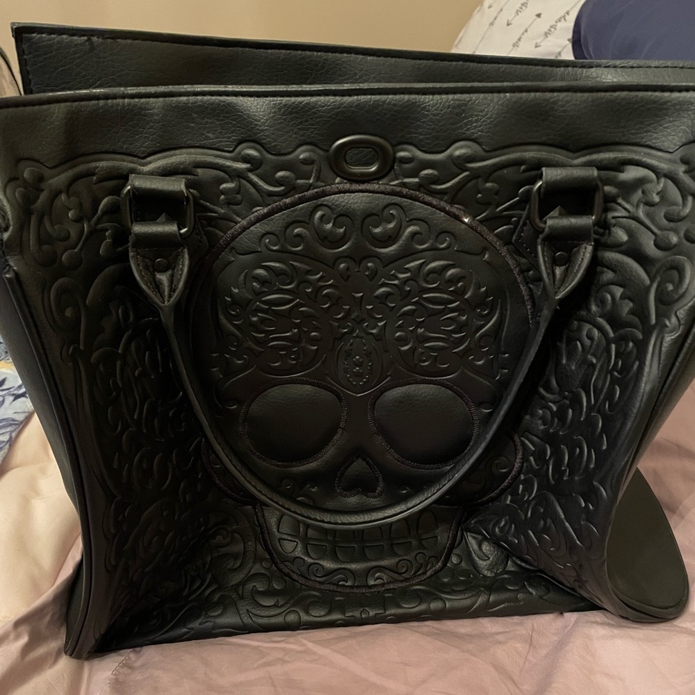 COPY - Black skull tote bag